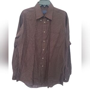 Saville Row Button Down Long Sleeve Men's Shirt Size 16 34/35